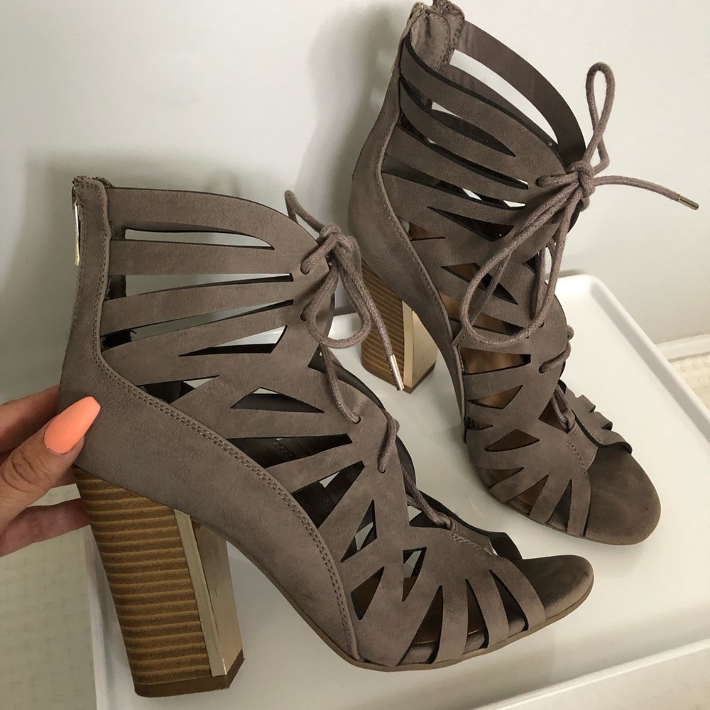Lace up heels- Size 6.5
